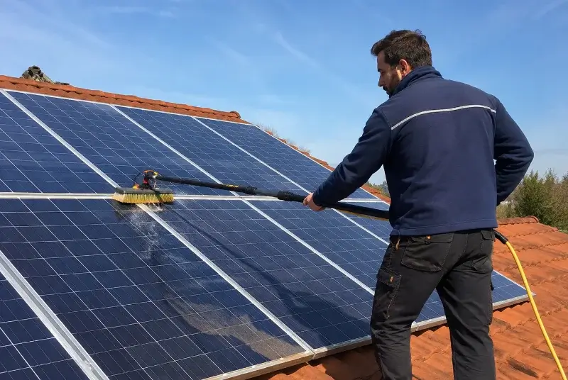 Nettoyage et entretien de panneaux solaires à la Chapelle-des-Fougeretz